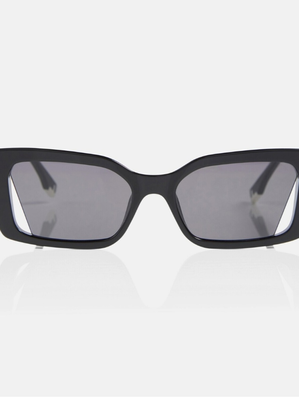 fendi | fendi way rectangular sunglasses | cat eye | cut out | black - Picture 7 of 11
